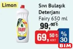 FAİRY SIVI BULAŞIK DETERJANI 650 ML fiyat ve kampanya bilgisi